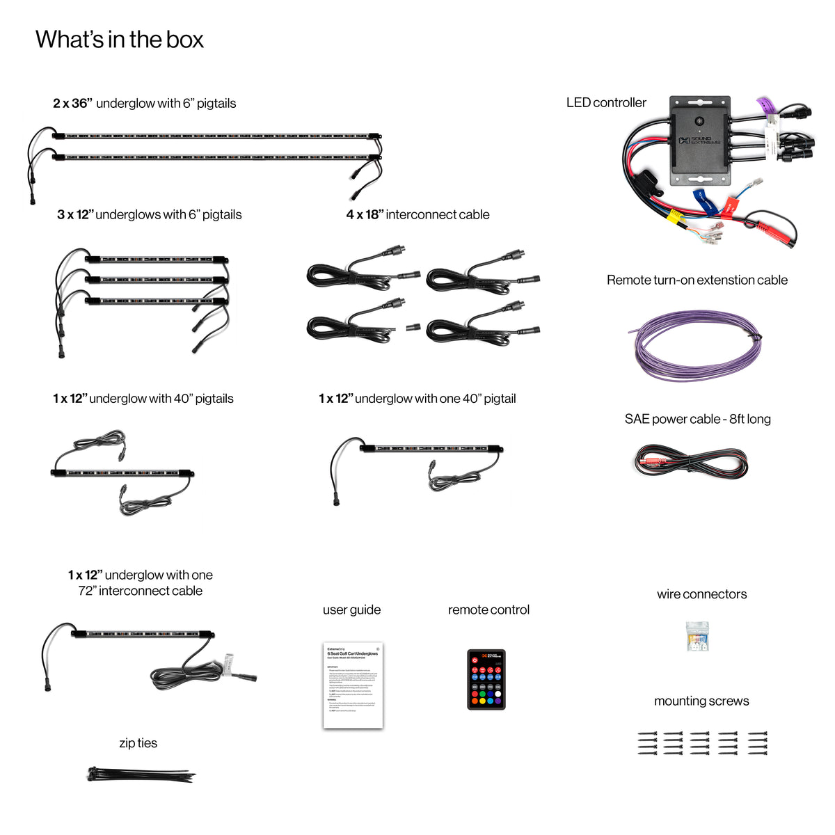 Extreme Strips - 6 Seat Cart + LED Controller - SoundExtreme