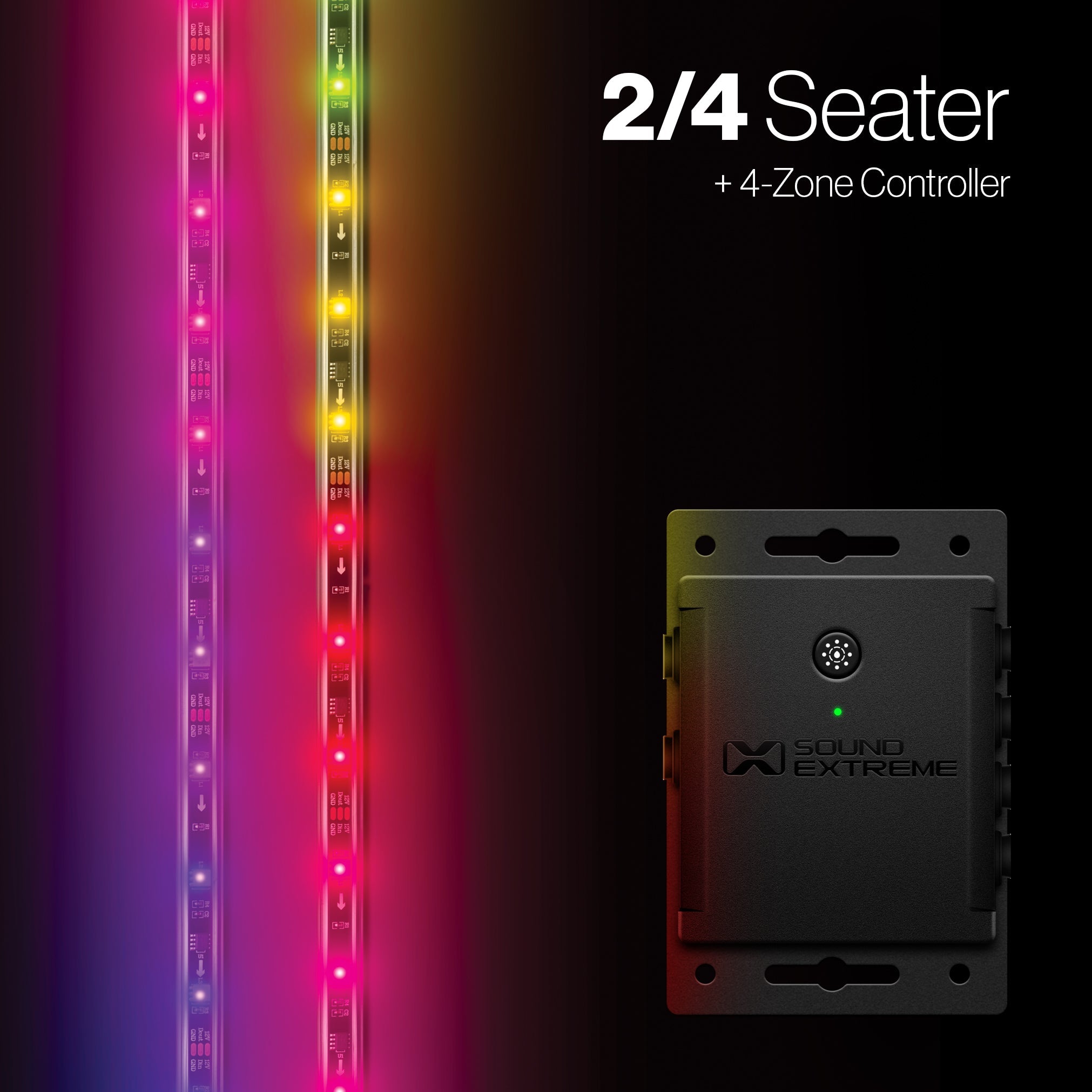 Extreme Strips - 2/4 Seat Cart + LED Controller - SoundExtreme
