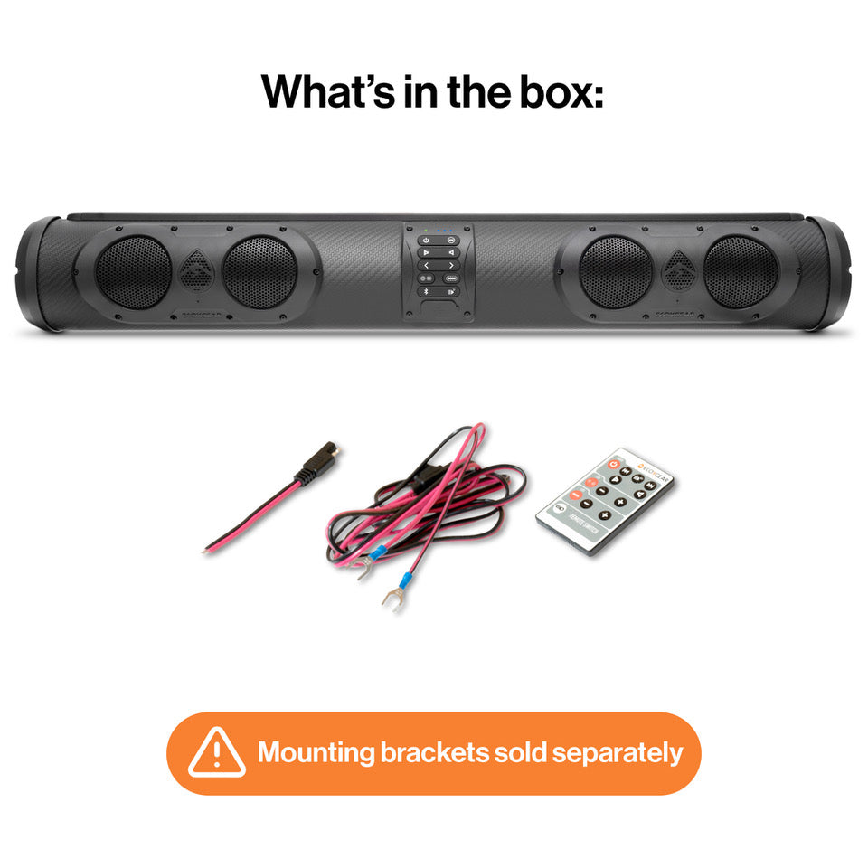 ECOXGEAR SoundExtreme SEDS32 Double-Sided Amplified Powersports 11 Speaker Bluetooth Soundbar Waterproof Sandproof with LED Lighting 500 Watts並行輸入 ECOXGEAR SoundExtreme 32\" Amplified Sound Bar
